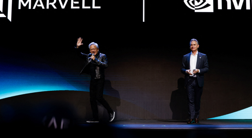 Marvell Shares Hit Record High After Nvidia CEO Calls It the Next Trillion-Dollar Company